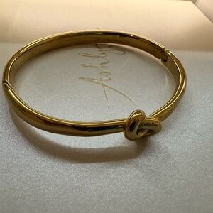 Stainless Steel Gold Knot Bracelet / Bangle